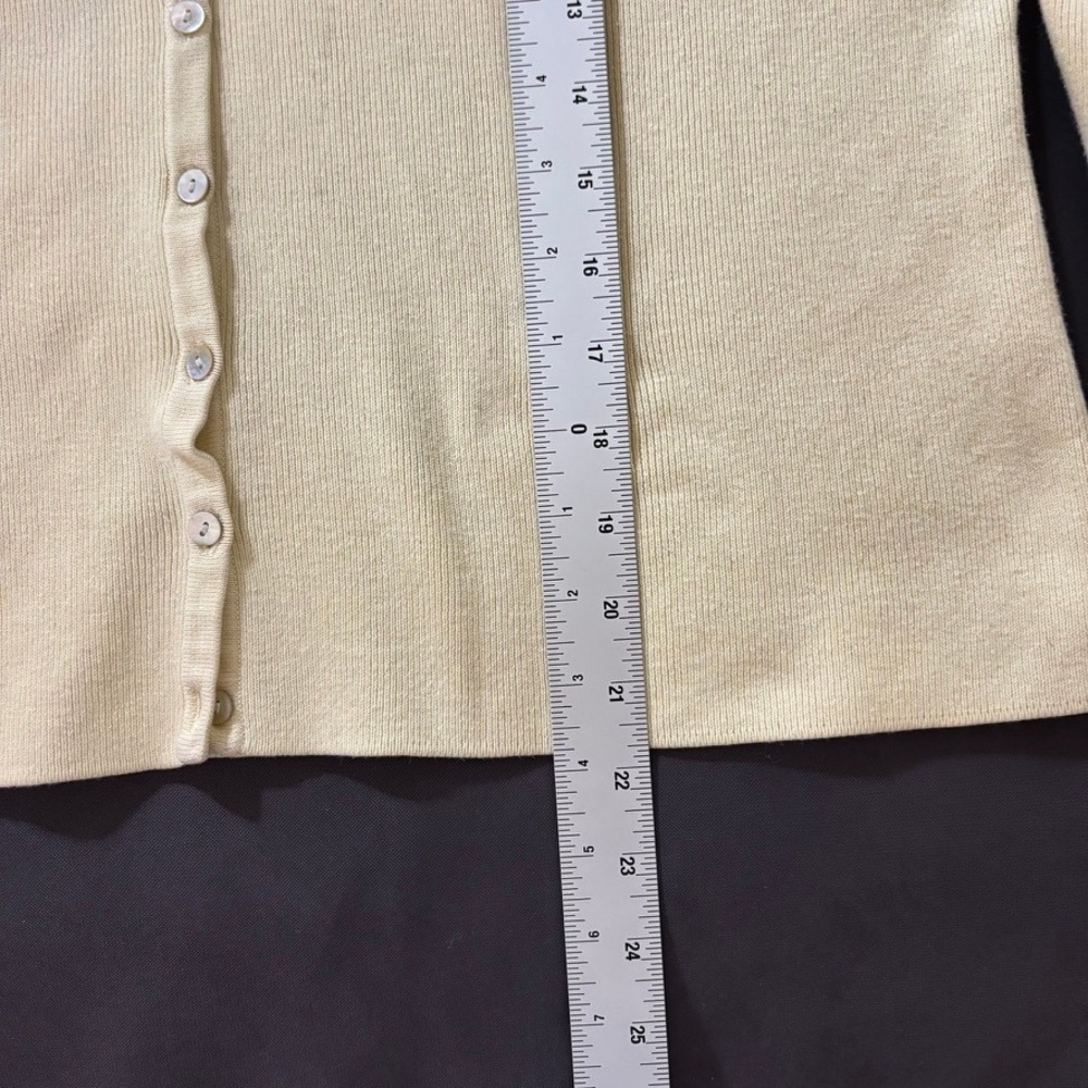 Covington Butter Yellow V-Neck Cardigan Sweater - Picture 6 of 6